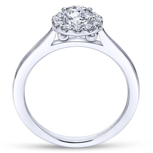 Platinum Round Halo Diamond Engagement Ring