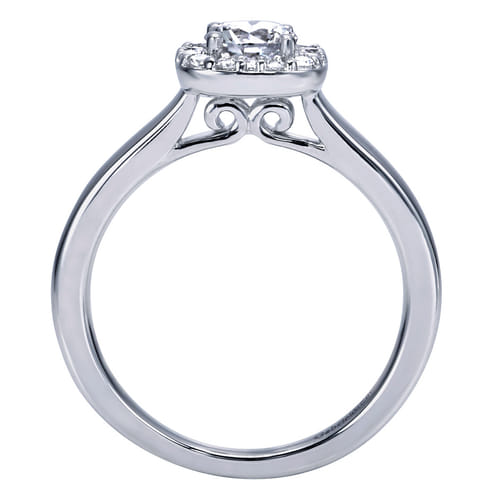 Platinum Round Halo Diamond Engagement Ring