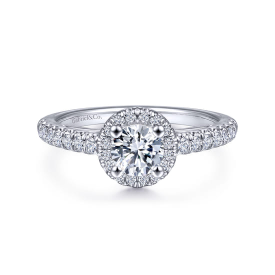 Gabriel - Platinum Round Halo Diamond Engagement Ring Gabriel - Platinum Round Halo Diamond Engagement Ring