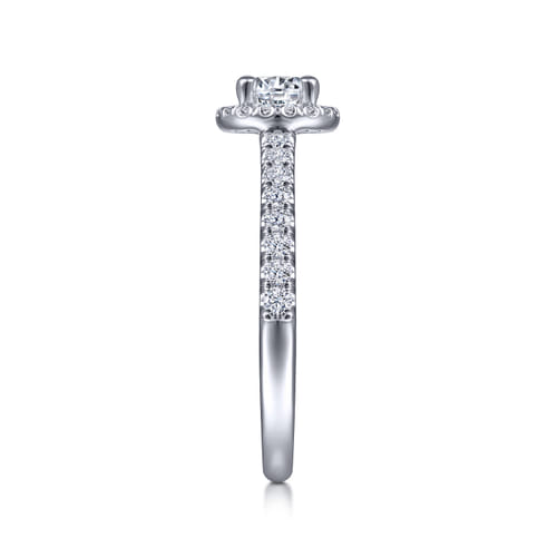 Platinum Round Halo Diamond Engagement Ring
