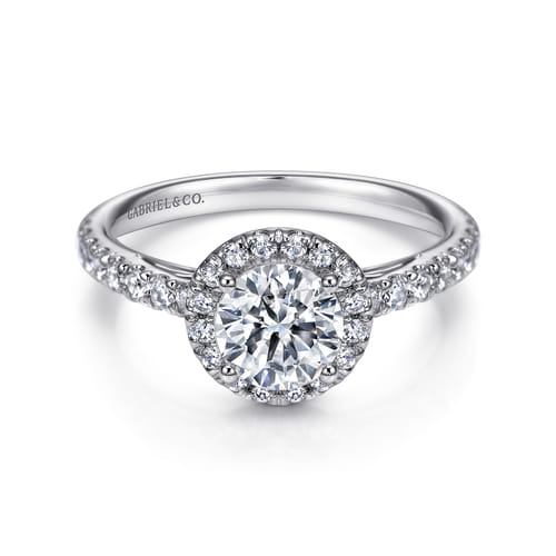 Platinum Round Halo Diamond Engagement Ring Platinum Round Halo Diamond Engagement Ring