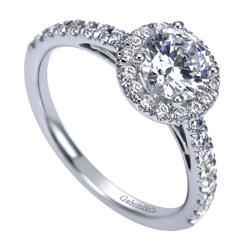Platinum Round Halo Diamond Engagement Ring Platinum Round Halo Diamond Engagement Ring