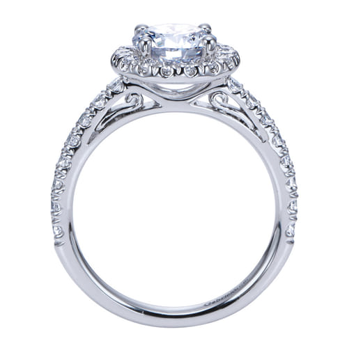 Platinum Round Halo Diamond Engagement Ring Platinum Round Halo Diamond Engagement Ring