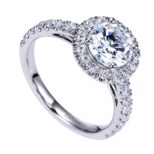 Platinum Round Halo Diamond Engagement Ring Platinum Round Halo Diamond Engagement Ring
