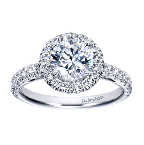 Platinum Round Halo Diamond Engagement Ring Platinum Round Halo Diamond Engagement Ring