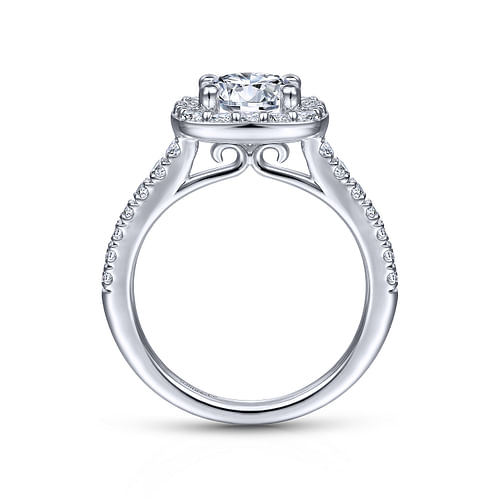 Platinum Round Halo Diamond Engagement Ring