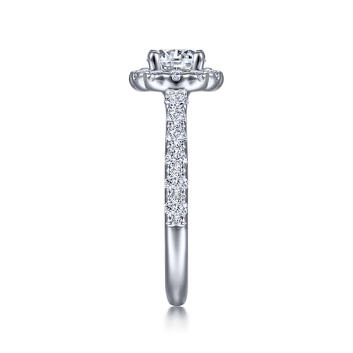 Platinum Round Halo Diamond Engagement Ring