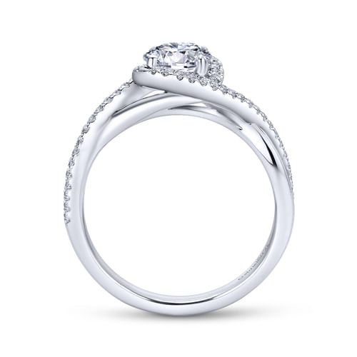 Platinum Round Halo Diamond Engagement Ring