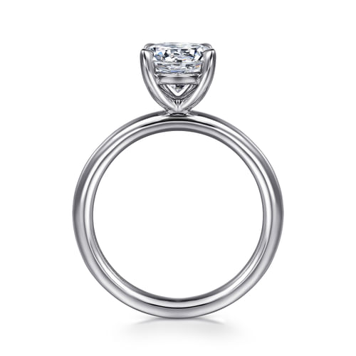 Platinum Round Solitaire Diamond Engagement Ring