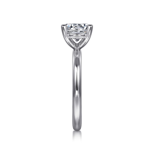 Platinum Round Solitaire Diamond Engagement Ring