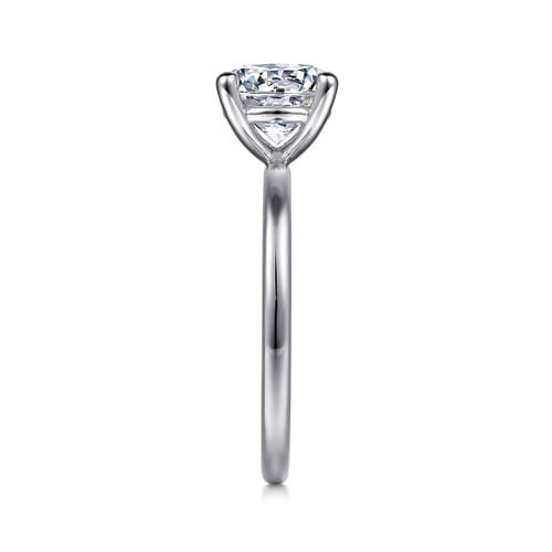 Platinum Round Solitaire Diamond Engagement Ring
