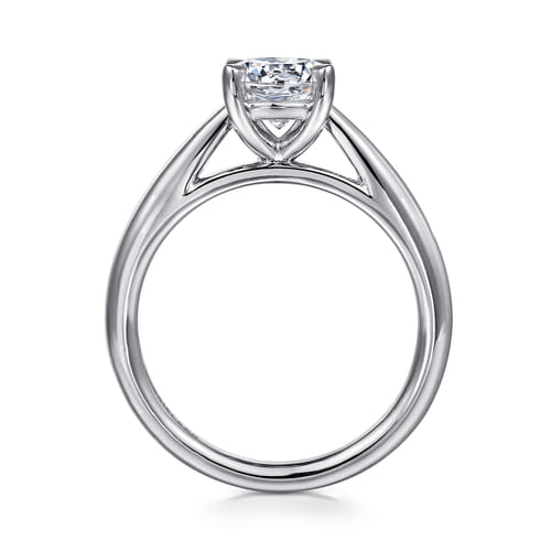 Platinum Round Solitaire Diamond Engagement Ring