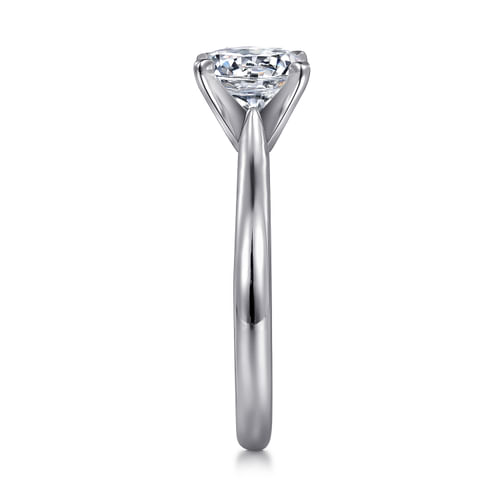 Platinum Round Solitaire Diamond Engagement Ring