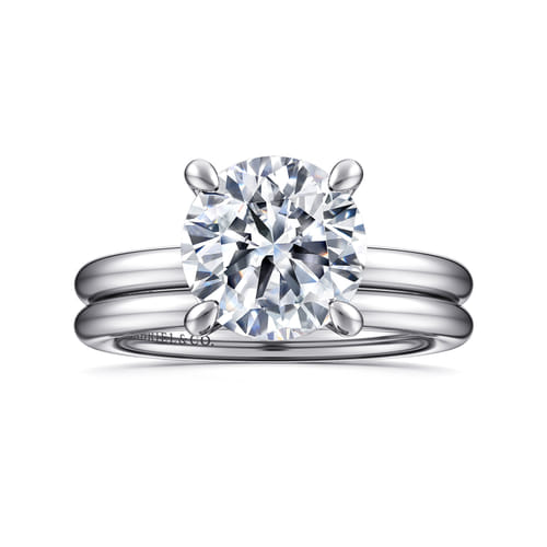 Platinum Round Solitaire Engagement Ring