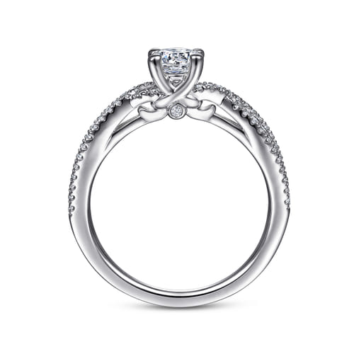 Platinum Round Twisted Diamond Engagement Ring Platinum Round Twisted Diamond Engagement Ring