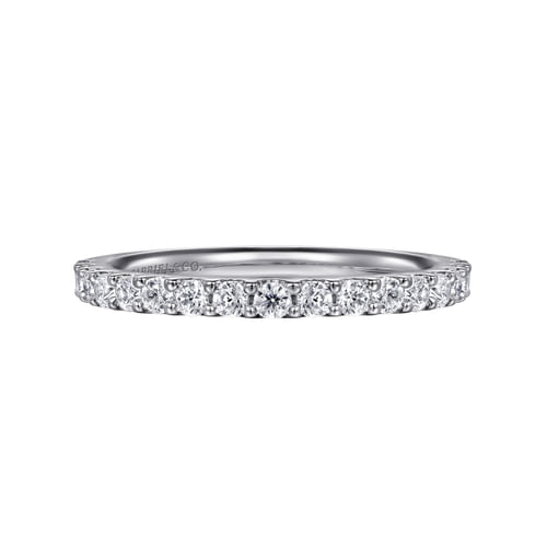 Platinum Shared Prong Diamond Wedding Band