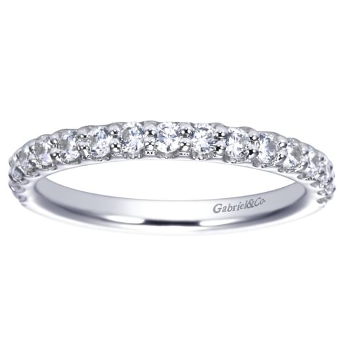 Platinum Shared Prong Diamond Wedding Band