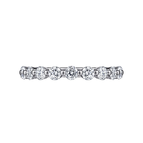 Platinum Single Prong Diamond Anniversary Band