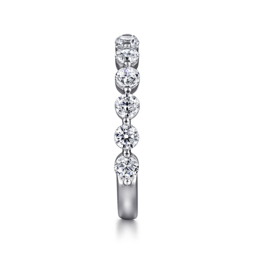 Platinum Single Prong Diamond Anniversary Band