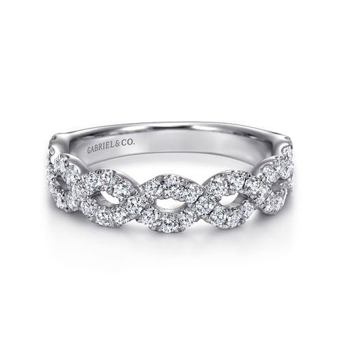 Platinum Twisted Diamond Anniversary Band