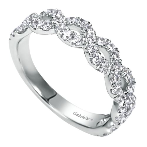Platinum Twisted Diamond Anniversary Band