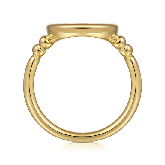 Signet Ring 14K White and Yellow Gold Diamond 0.5ct Bujukan angle 2 Signet Ring 14K White and Yellow Gold Diamond 0.5ct Bujukan angle 2