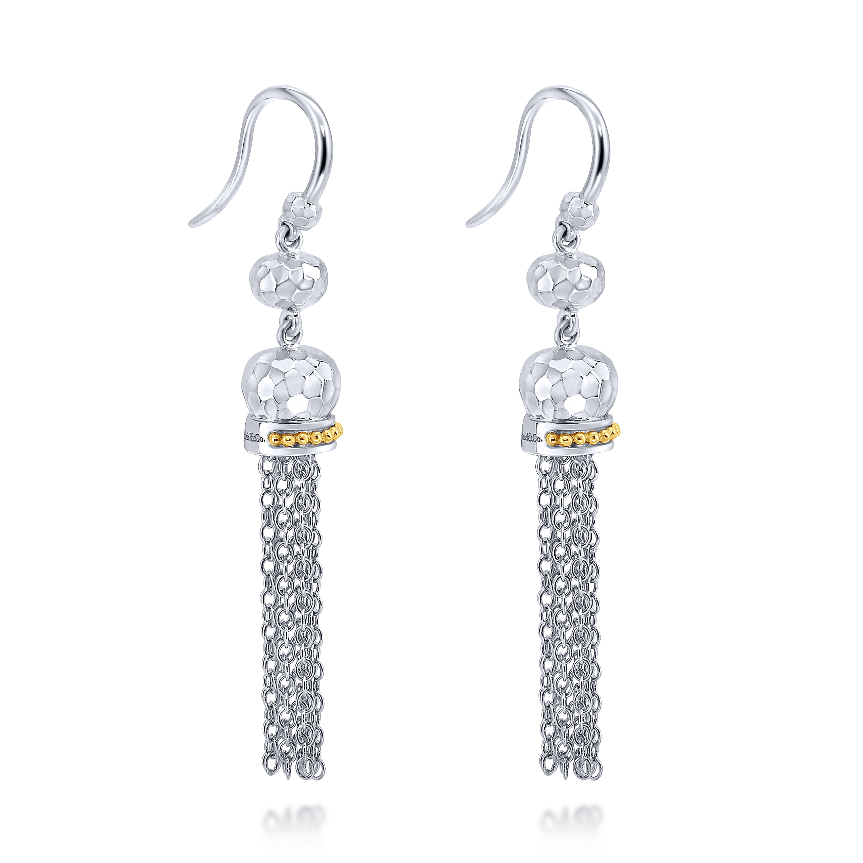 Silver-18K Yellow Gold Fashion Earrings