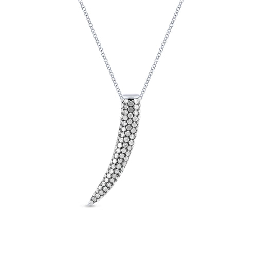 Silver Shadow Play Diamond Necklace