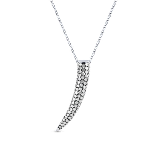 Gabriel - Silver Shadow Play Diamond Necklace