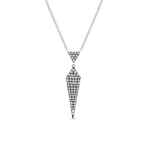 Silver Shadow Play Diamond Necklace