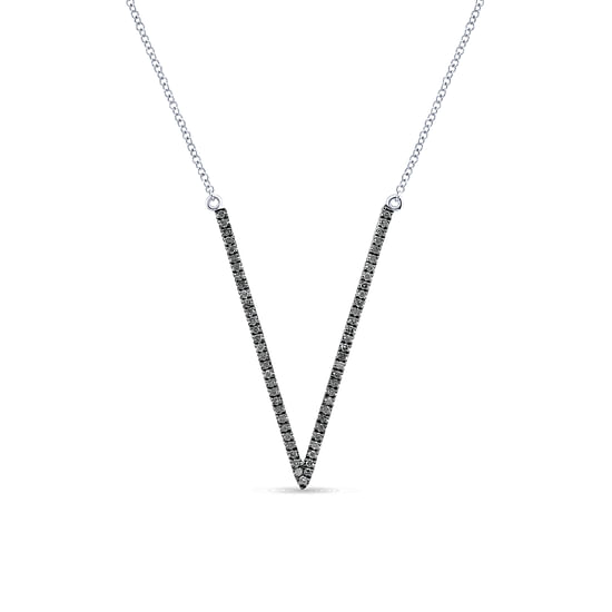 Gabriel - Silver Shadow Play Diamond Necklace