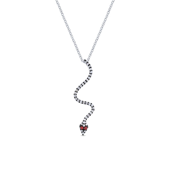 Gabriel - Silver Shadow Play Diamond Necklace