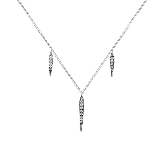 Gabriel - Silver Shadow Play Diamond Necklace