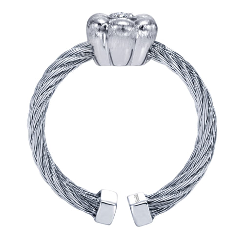 Silver-Stainless Steel Fashion Ladies Ring