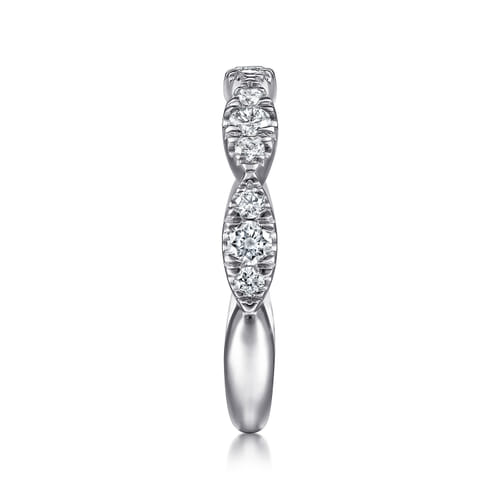 Stackable Ring 14K White Gold Diamond 0.4ct