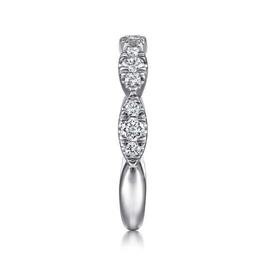 Stackable Ring 14K White Gold Diamond 0.4ct angle 4