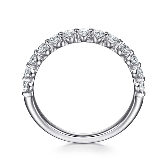 Stackable Ring 14K White Gold Diamond 0.5ct angle 2 Stackable Ring 14K White Gold Diamond 0.5ct angle 2