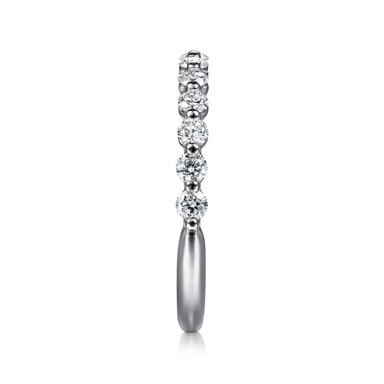 Stackable Ring 14K White Gold Diamond 0.5ct angle 4 Stackable Ring 14K White Gold Diamond 0.5ct angle 4