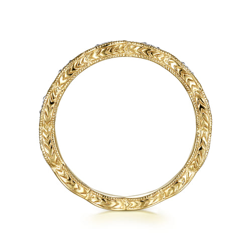 Stackable Ring 14K Yellow Gold Diamond 0.11ct Bujukan
