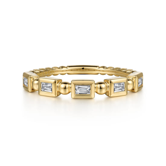 Stackable Ring 14K Yellow Gold Diamond 0.25ct Stackable Ring 14K Yellow Gold Diamond 0.25ct