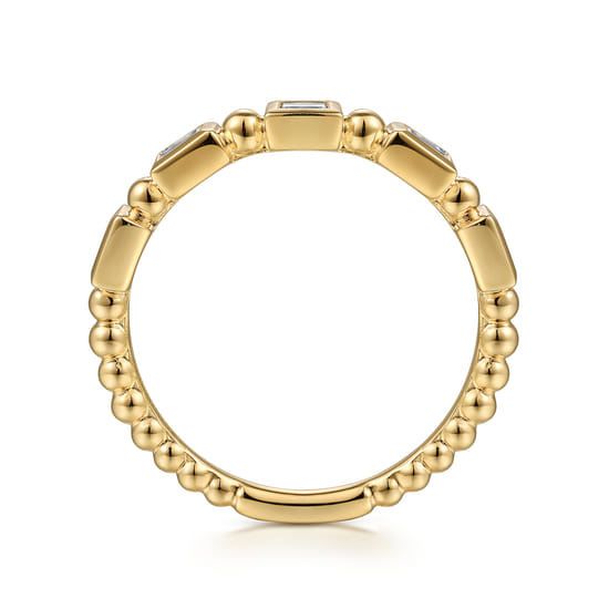 Stackable Ring 14K Yellow Gold Diamond 0.25ct angle 2 Stackable Ring 14K Yellow Gold Diamond 0.25ct angle 2