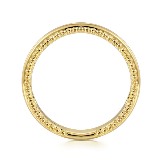 Stackable Ring 14K Yellow Gold Diamond Bujukan angle 2 Stackable Ring 14K Yellow Gold Diamond Bujukan angle 2