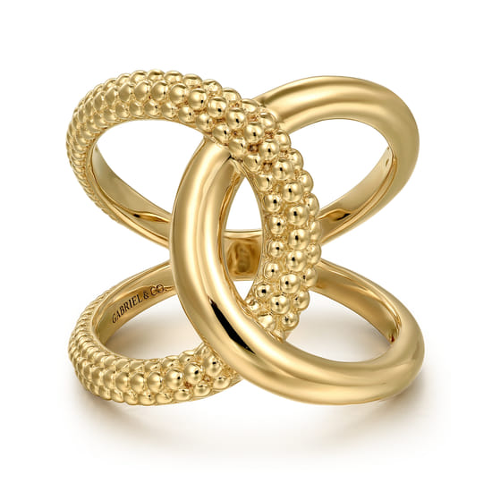 Statement Fashion Ring 14K Yellow Gold Bujukan Statement Fashion Ring 14K Yellow Gold Bujukan