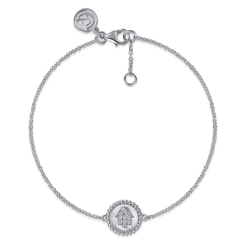 Sterling Silver Diamond Bujukan Hand Of God Bracelet