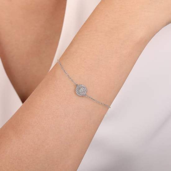 Sterling Silver Diamond Bujukan Star Bracelets angle 3 Sterling Silver Diamond Bujukan Star Bracelets angle 3