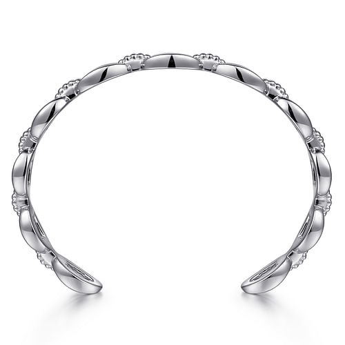 Sterling Silver Oval Link Cuff Bangle