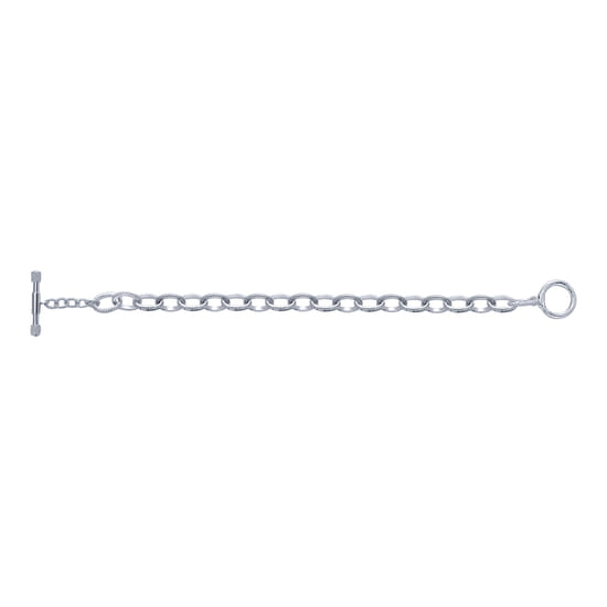 Sterling Silver Textured Link Toggle Bracelet angle 3