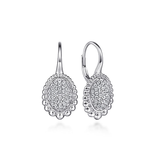 Gabriel - Sterling Silver White Sapphire Bujukan Drop Earrings