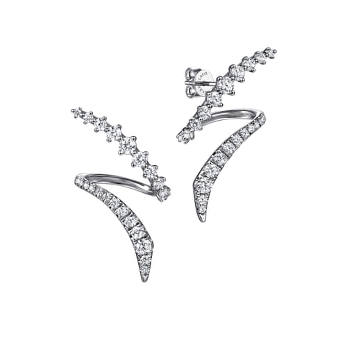 Stud Earrings 14K White Gold Diamond 1ct Stud Earrings 14K White Gold Diamond 1ct