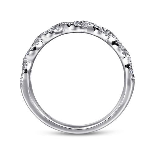 Twisted-14K White Gold Twisted Diamond Anniversary Band